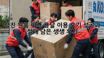 당진 원룸 이사, 용달 이용 후기: 성공과 실패 담은 생생 후기!